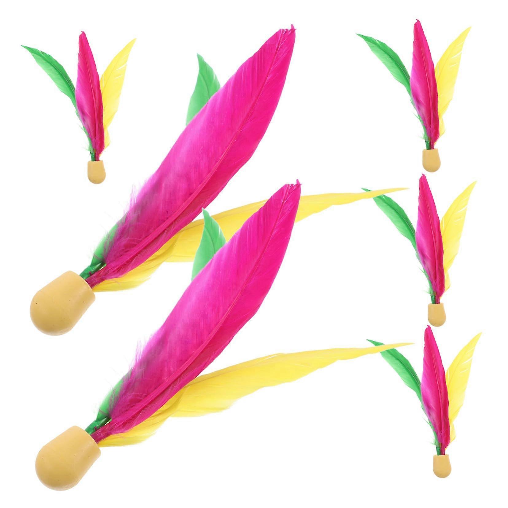 6pcs Outdoor Shuttlecocks with  Elastic Rubber Head Long Design for Stable Flight Backyard Games