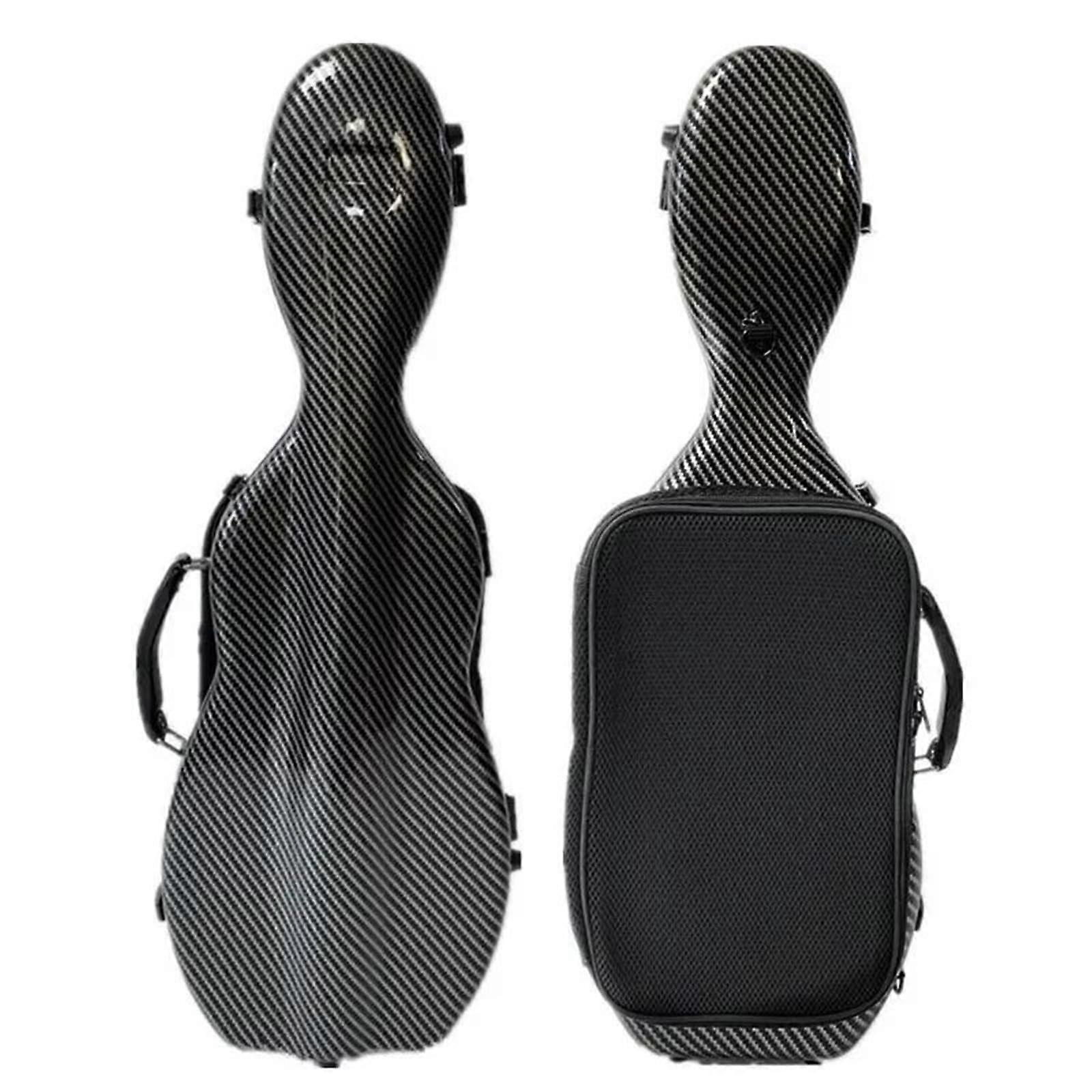 4/4 Carbon Fiber Violin Case with Lock, WaterResistant Hard Shell and Backpack Straps