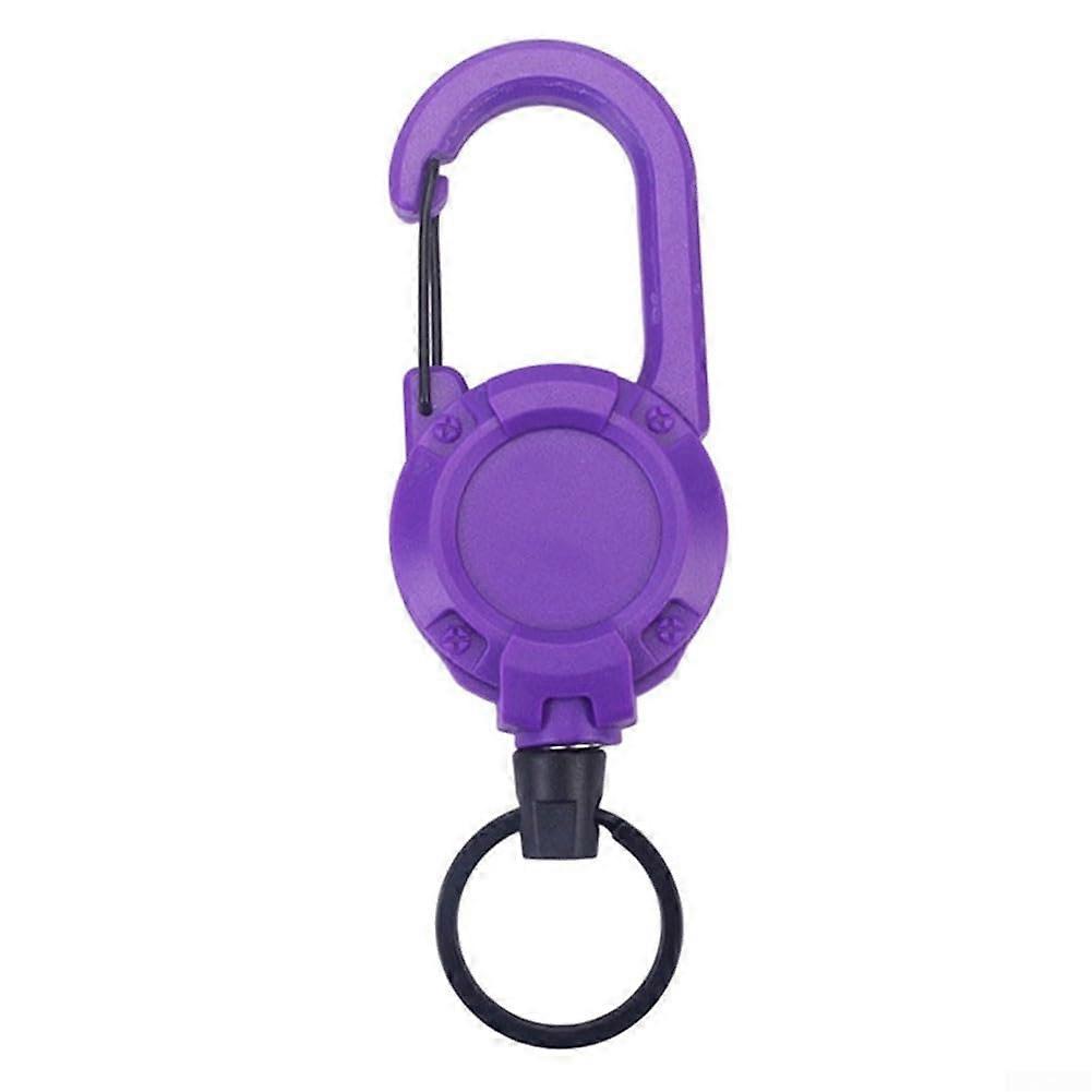 Retractable Keychain with Telescopic Buckle for Backpack, Office Keys and Work ID Cards, Blue