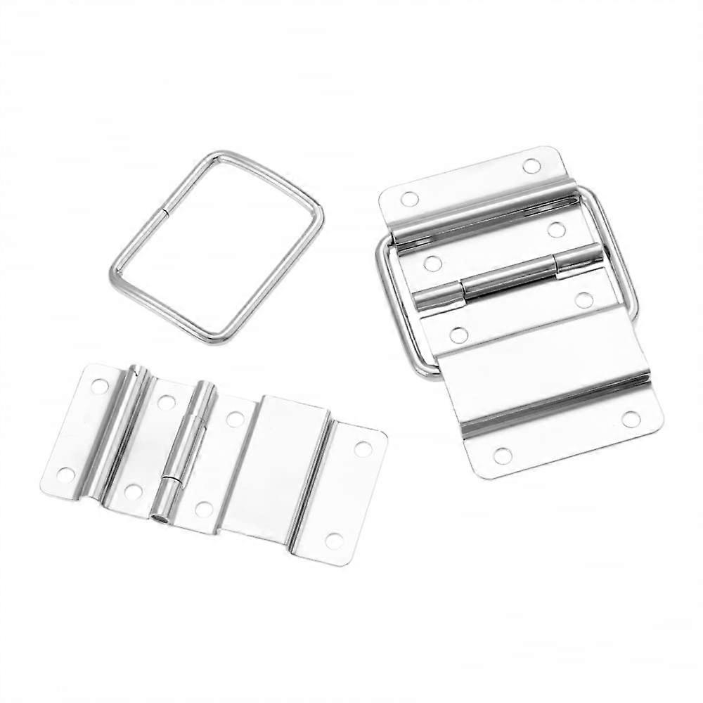 Rust Proof Silver Cabinet Hinge for Small Doors, Toolboxes, Lockers, Easy Surface Mount 37x38mm