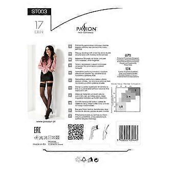 pe ST003 calze hold-up nero 17 den 3/4