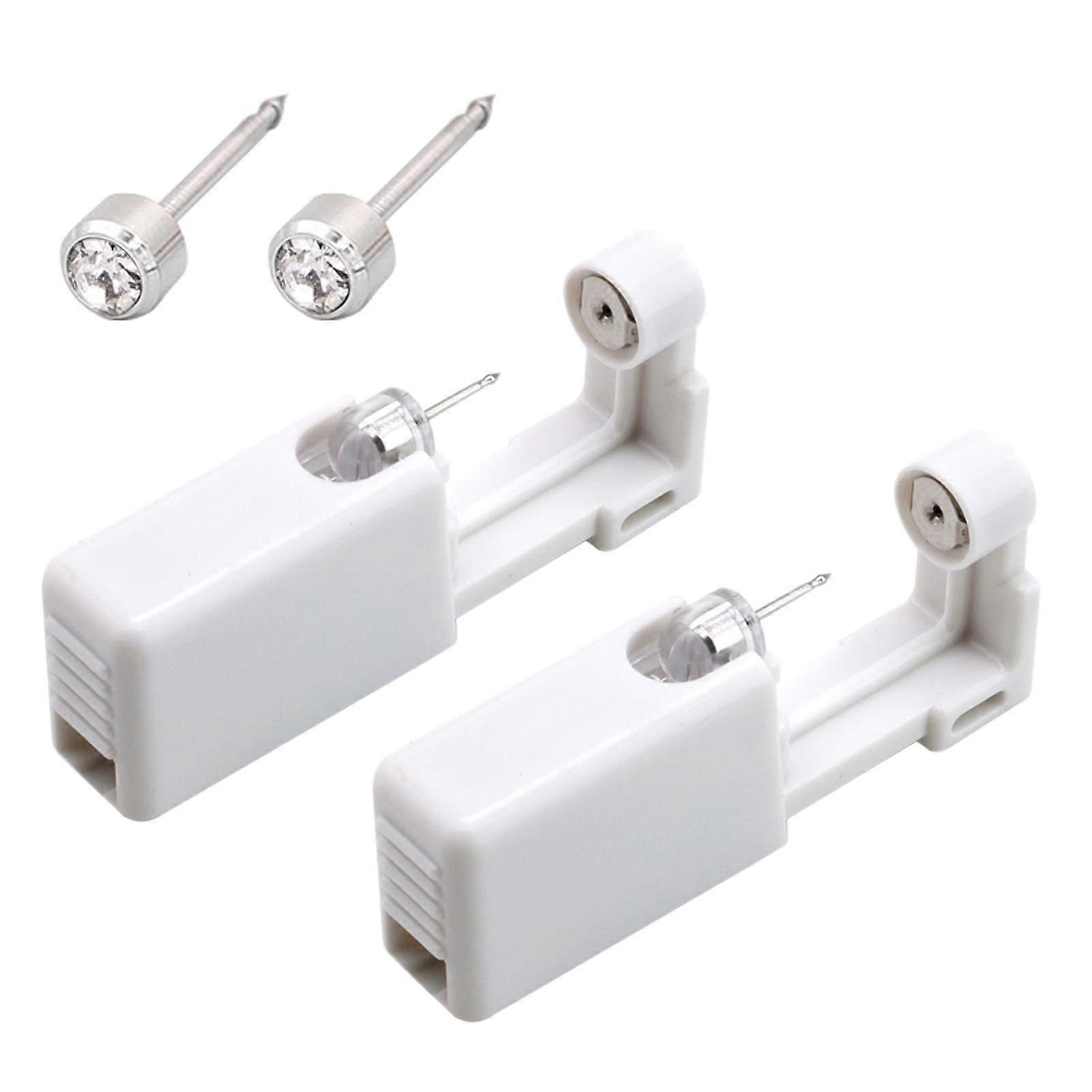 Ear Piercing Kit with Studs, Disposable Self Piercing Tool, Easy OnePress Home Use