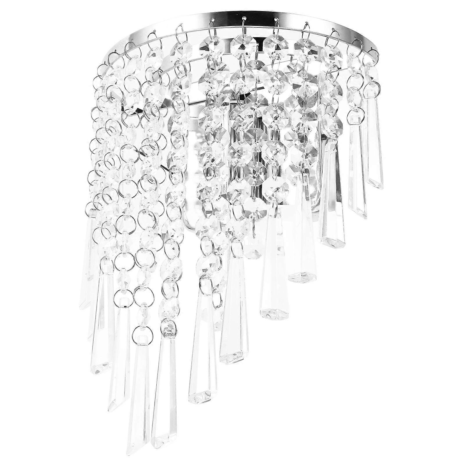 Water Crystal Wall Light for Decoration Silver Semi Circular Wall Mount