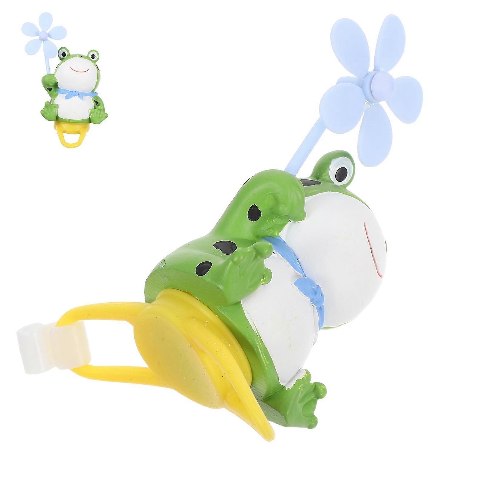 Green Frog Propeller Electric Bike Handlebar Decor for