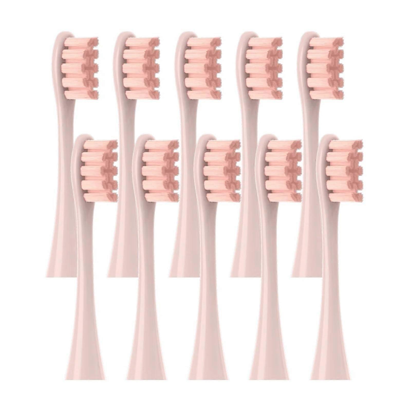 Sonic Toothbrush Replacement Heads Soft Bristle Compatible for Oclean X PRO Flow 10 Pack Pink
