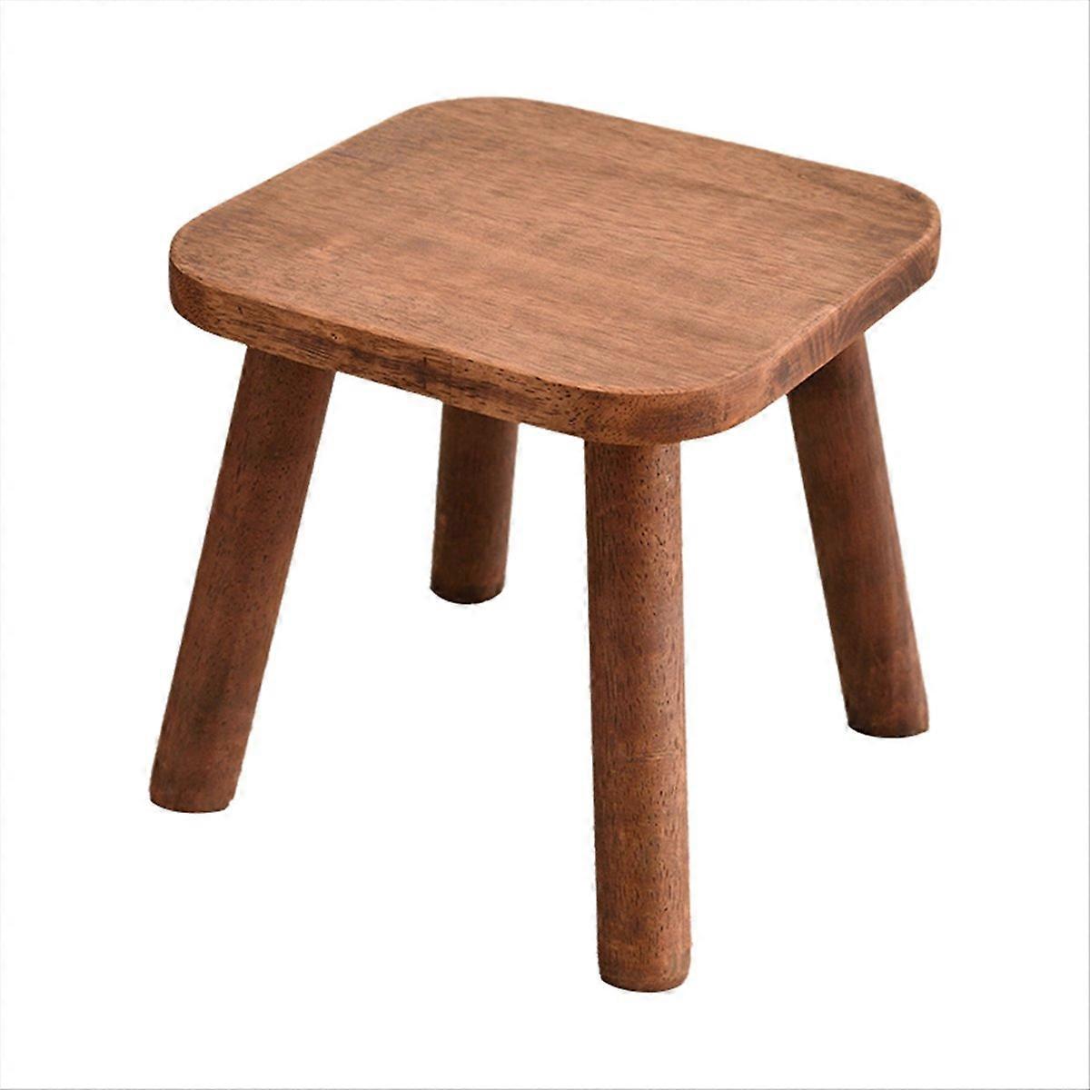 1pc All Solid Wood Shoe Changing Stool