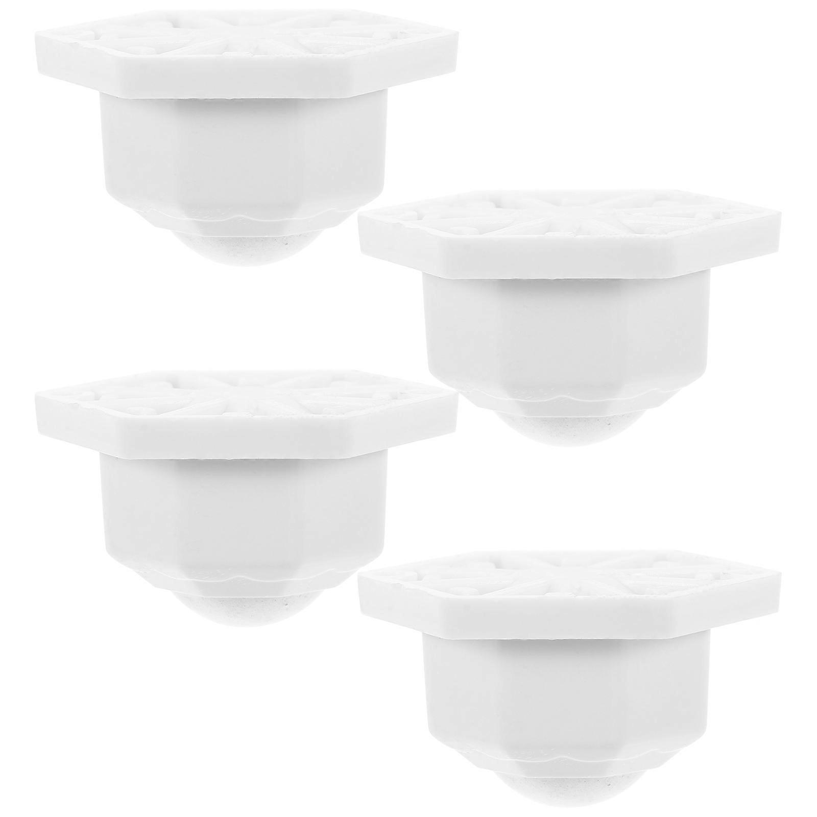 Transparent Mini Caster Wheels Swivel Caster Wheels for Trash Can 4Pcs