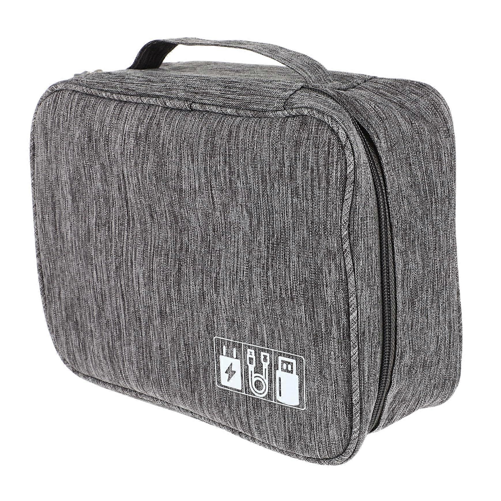 Cable Organizer Bag Compact Travel Electronics Case Durable Polyester for Cords and Accessories