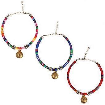 Cat Bell Collar Ethnic Style Pet Collar for Safety 9Pcs Set