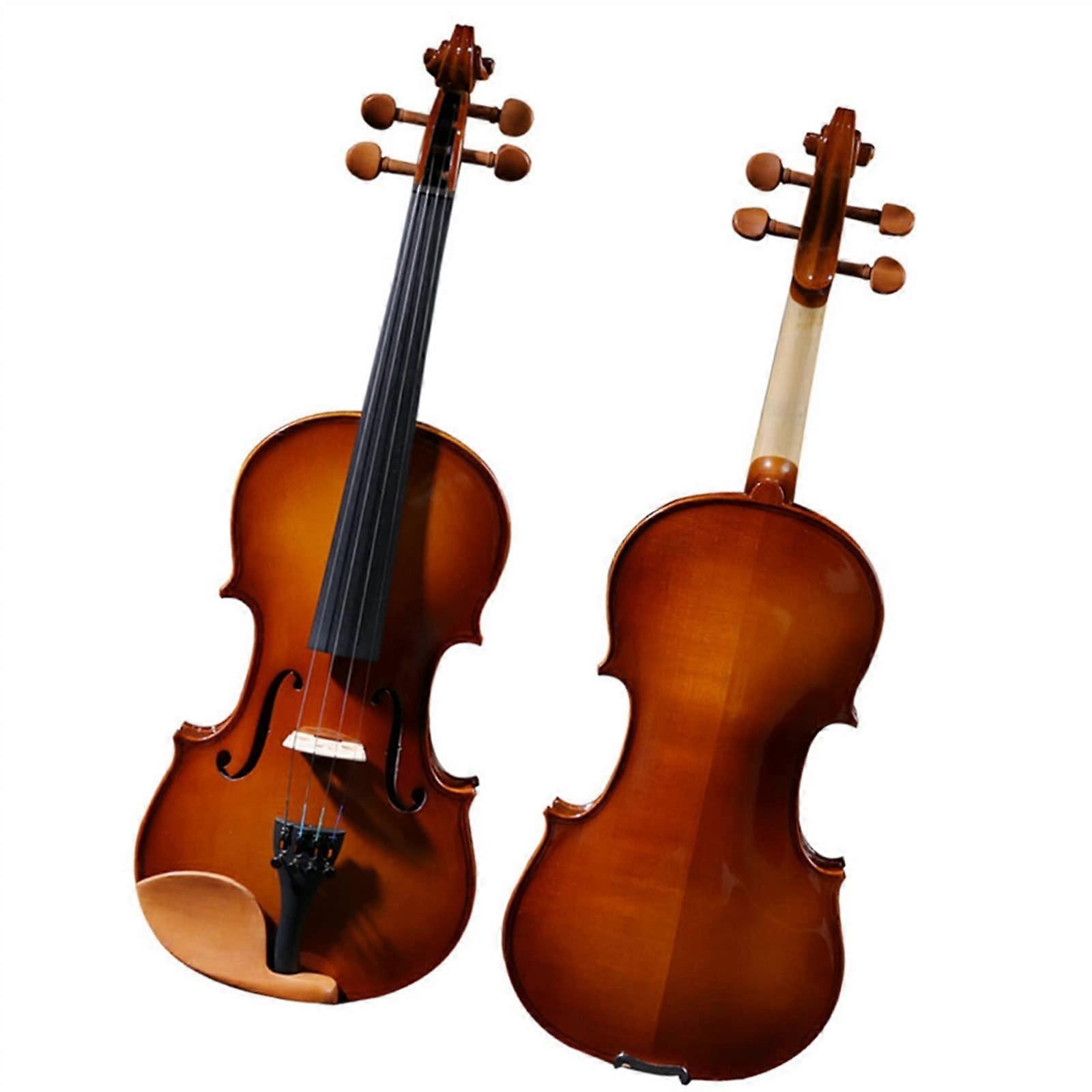 1/10 Beginner Violin Set Solid Wood Spruce  Maple Back Student Practice Performance