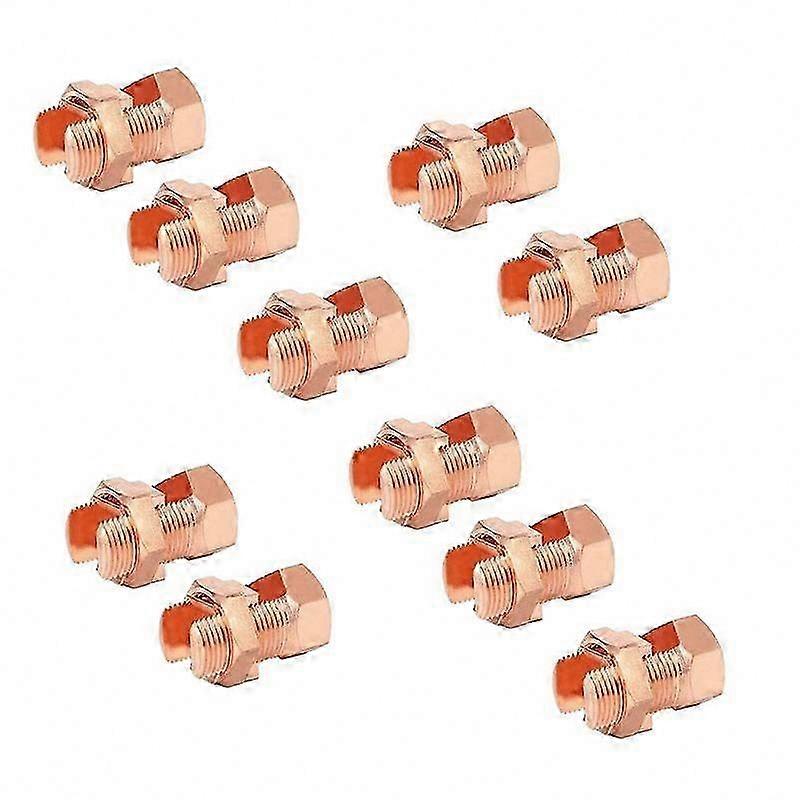 10-Pack Split Bolt Connectors for Grounding Applications, Durable Electrical TJ-25 Terminals