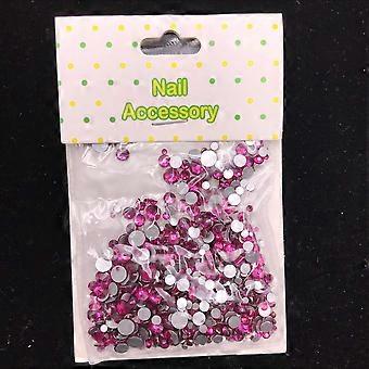 Purple Red Nail Art Rhinestones Mix ss6ss30 Flatback Crystals 1440pcs for 3D Decoration