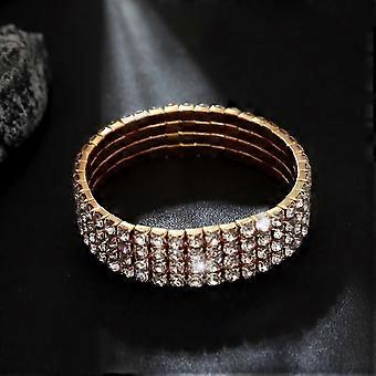 Hot jewelry style flash diamond fashion artificial diamond trend temperament light luxury bracelet bracelet women gold