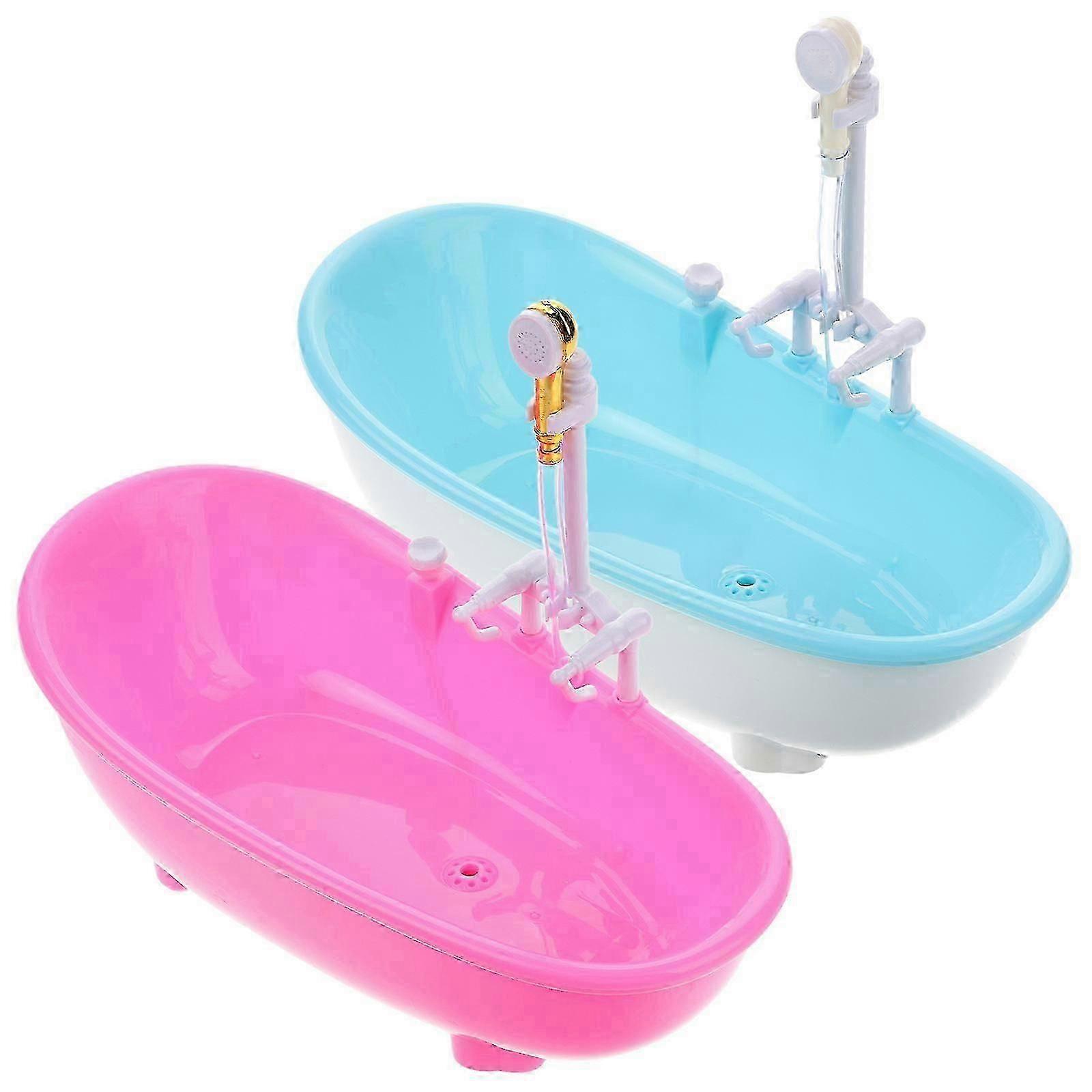 Assorted Color Mini Bathtub Cup for Bathing 2Pcs Plastic Electric Set