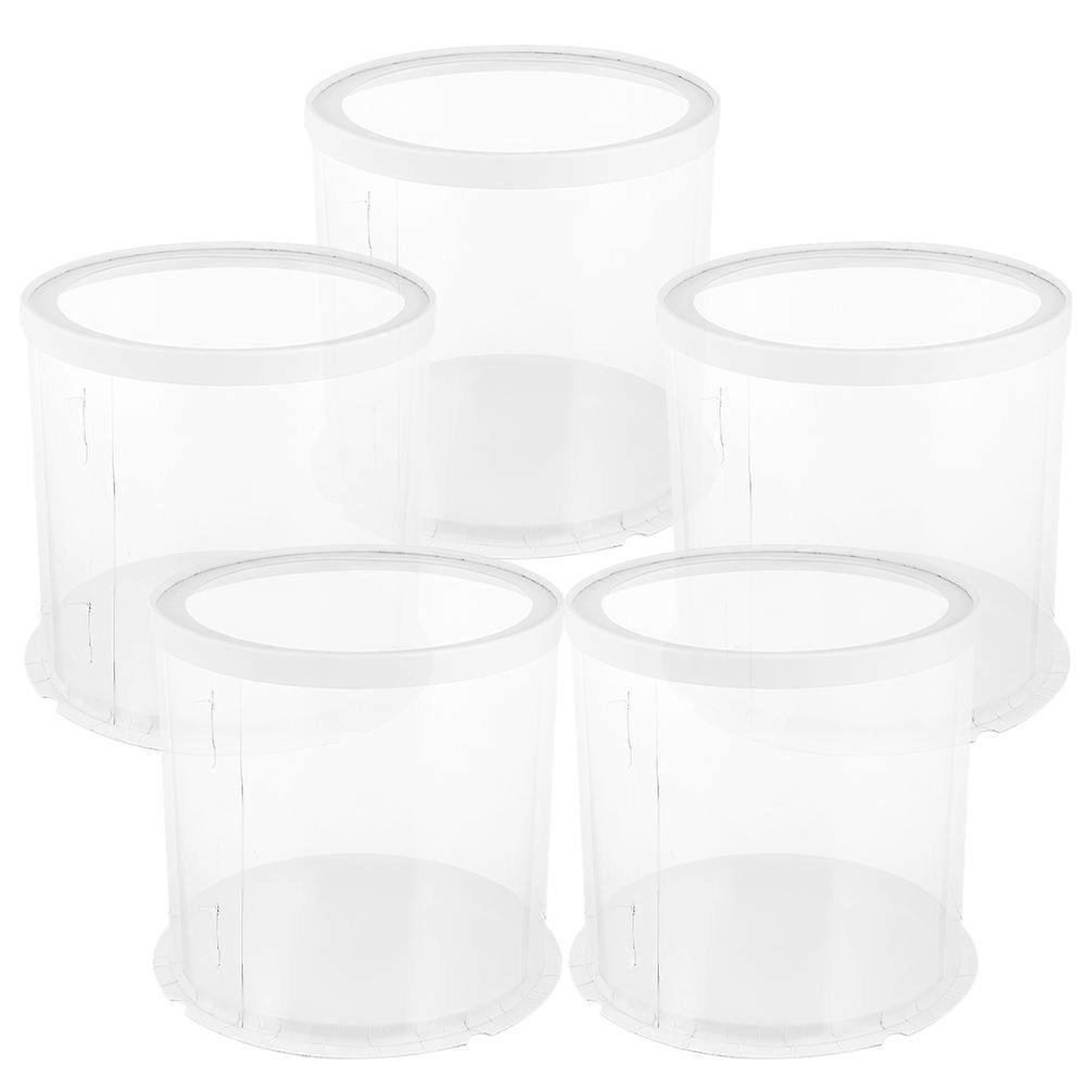 Cake Boxes Round Cake Containers for Decor with 5Pcs Set