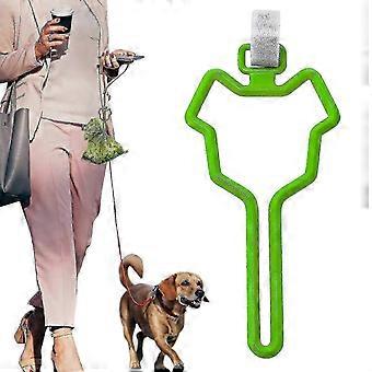 SLKXV Dog Poop Bag Dispenser Holder, Bone-Shaped Hands-Free Dispenser with Adjustable Strap for Dog Waste Bags