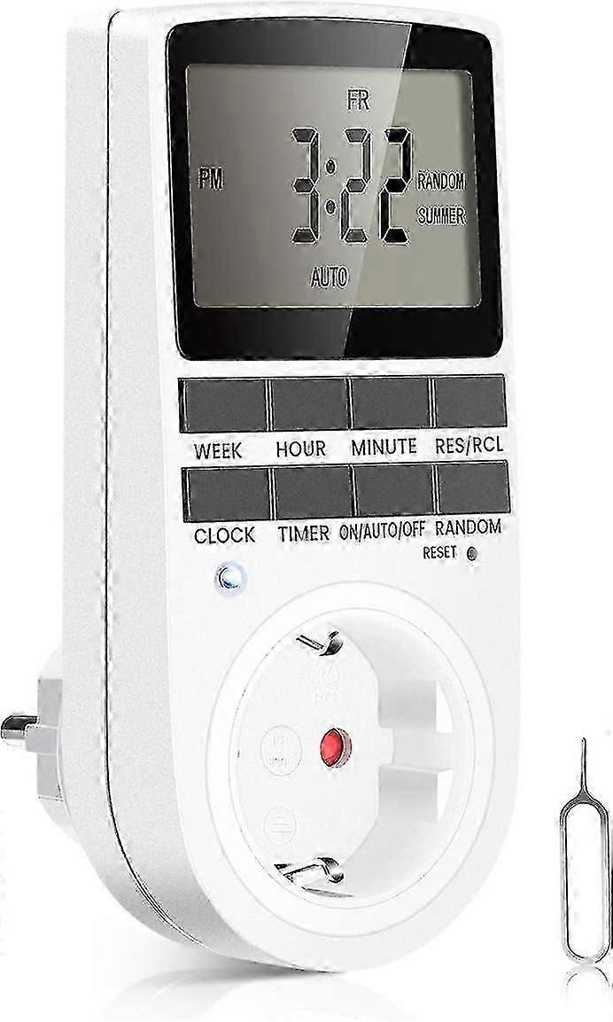 Energy Saving Digital Timer Outlet - 16a/3680w, 16 Configurable Programs