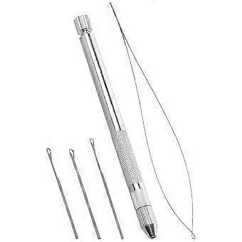 Silver Dreadlock Crochet Needle Metal Hair Tool for Home Use 1Set