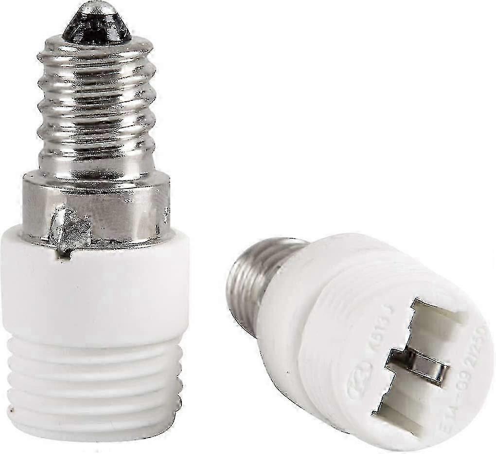 2 Pack E14 to G9 Ceramic Socket Adapter for LED Halogen CFL Bulbs Converter