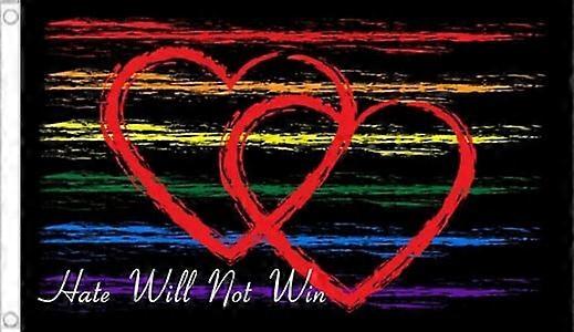 RAINBOW HEARTS FLAG HGD1385