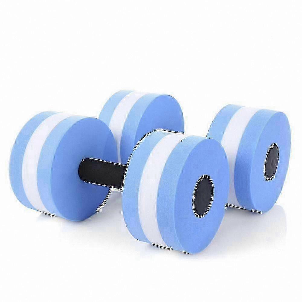 2pcs Blue EVA Floating Dumbbells compatible with Pool Swimming Exercise