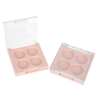Set di palette di trucchi vuote e organizer da viaggio rosa pallido per una conservazione compatta e multiuso.