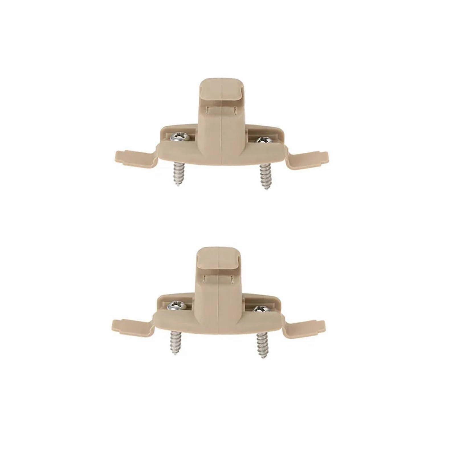 Sun Visor Clips Beige Holder Bracket Pack of 2, Secure Visor Hold for BMW E46 E39 E38 E53
