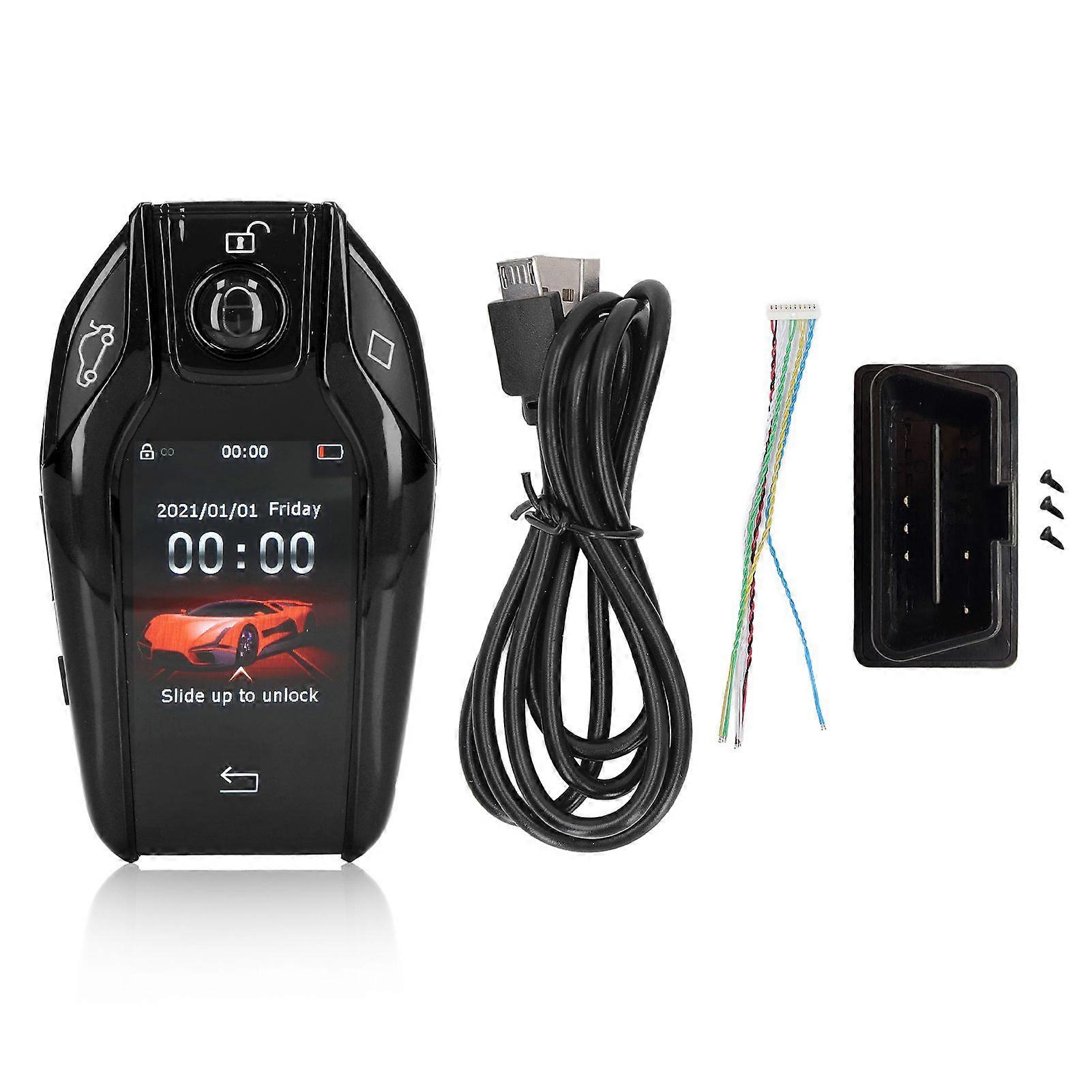 Universal TK800+ LCD Touch Screen Smart Key Remote Keyless Entry for All Start Stop Engine Button Models Black