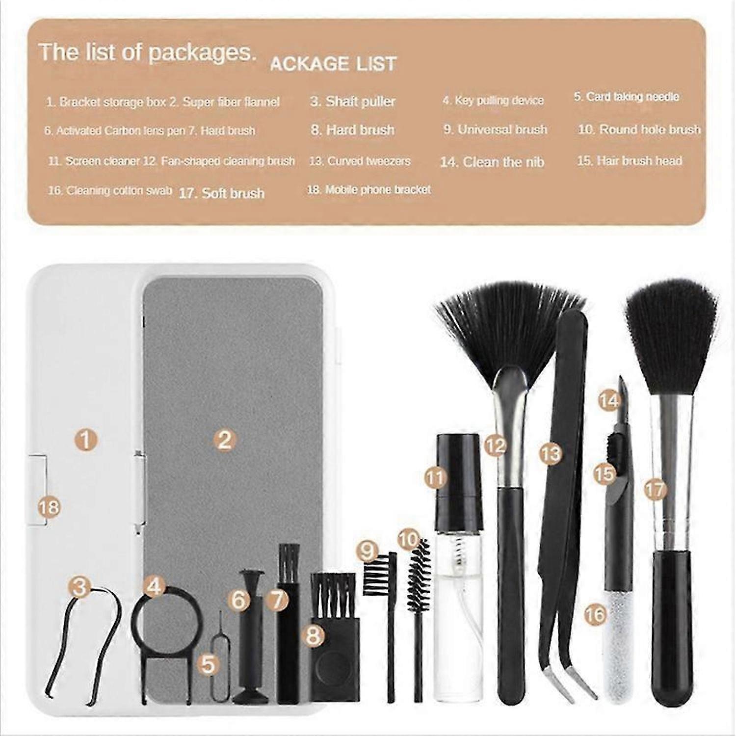 Q10 18 in 1 Cleaning Kit Multifunctional Bluetooth Headset Cleaning Pen Convenient Computer