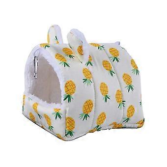 Cozy Semi-Enclosed Hamster Nest Hanging Hook Cartoon Print Bed for Cold 2025