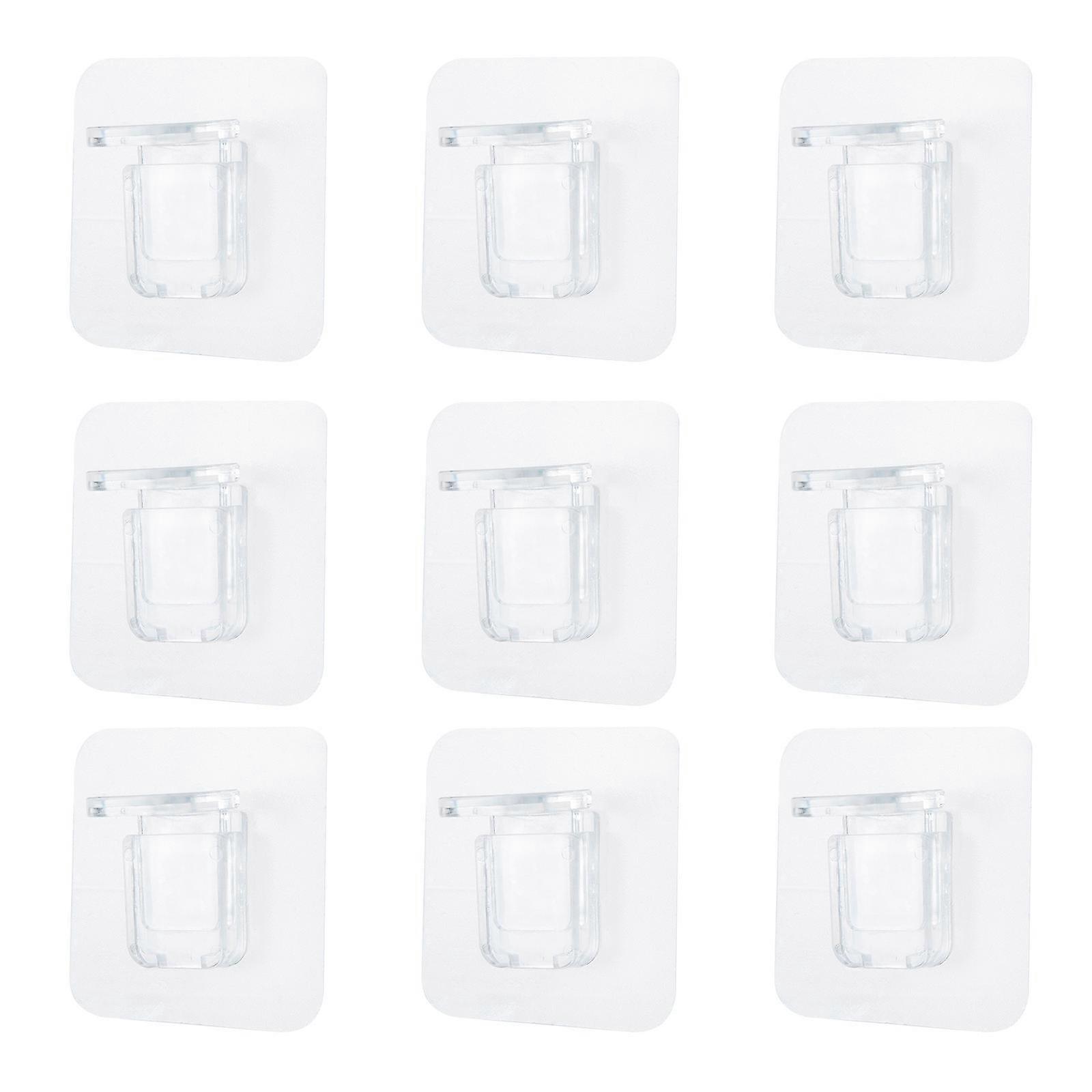 20Pcs Adhesive Support Shelf Bracket Wardrobe Partition Layer Fixed Paste Hooks