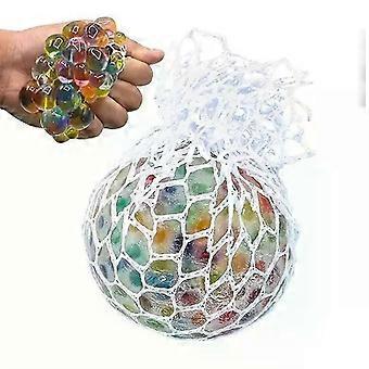 Mini-Quetschball-Set, Regenbogenfarben, TPR-Material, sensorisches Dekompressionsspielzeug, strapazierfähig, weich, elastischer Handübungsball