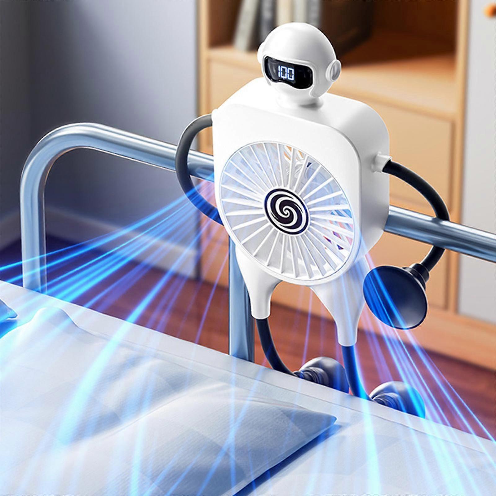 F17 Smart Digital Display Suction Cup Robot Fan