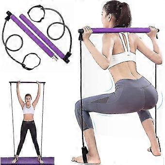 Pilates Übungsstange mit Widerstandsband, für Ganzkörper-Workouts