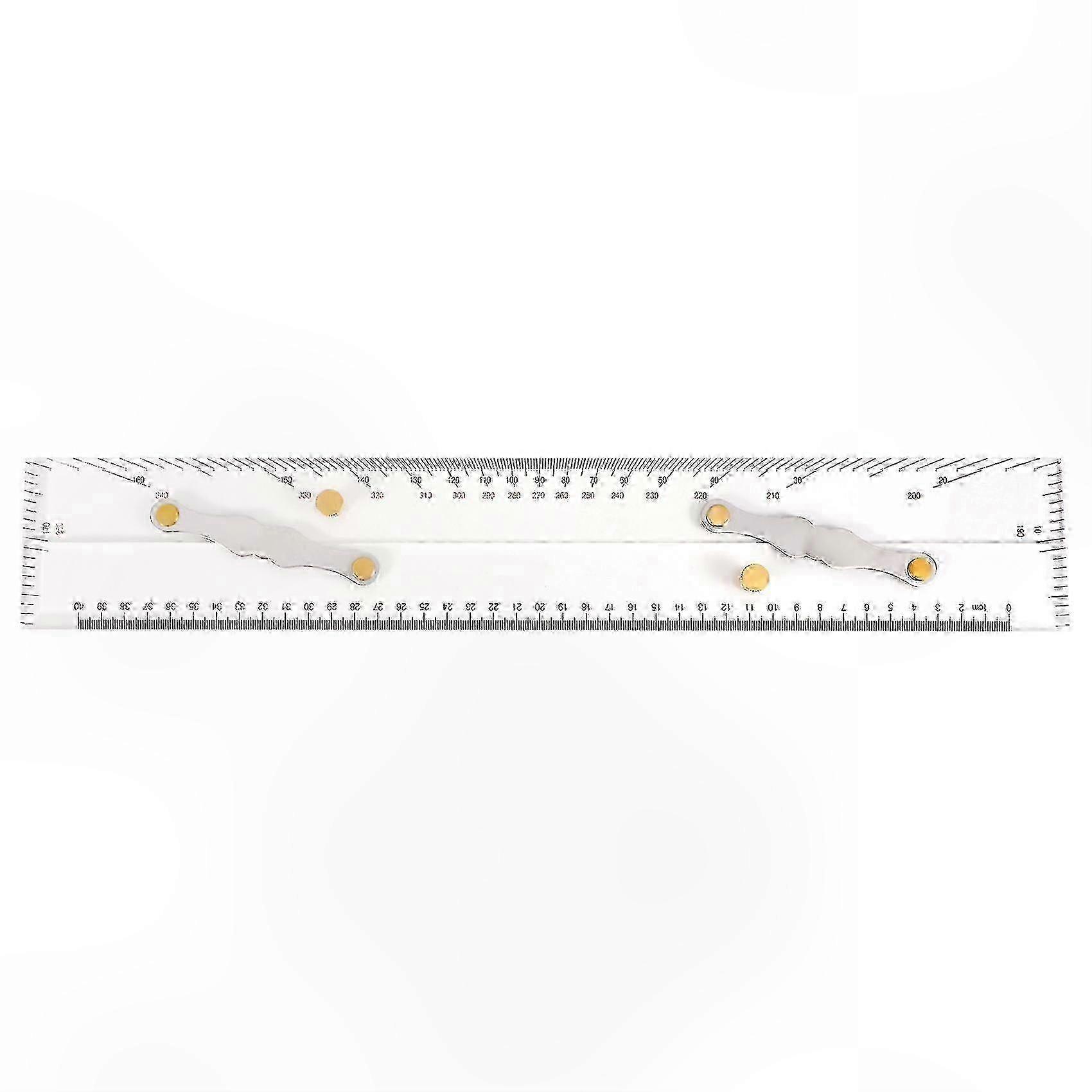 Nautical Navigation Mapping 450mm Plastic White Chart Parallel Ruler for Marine Use