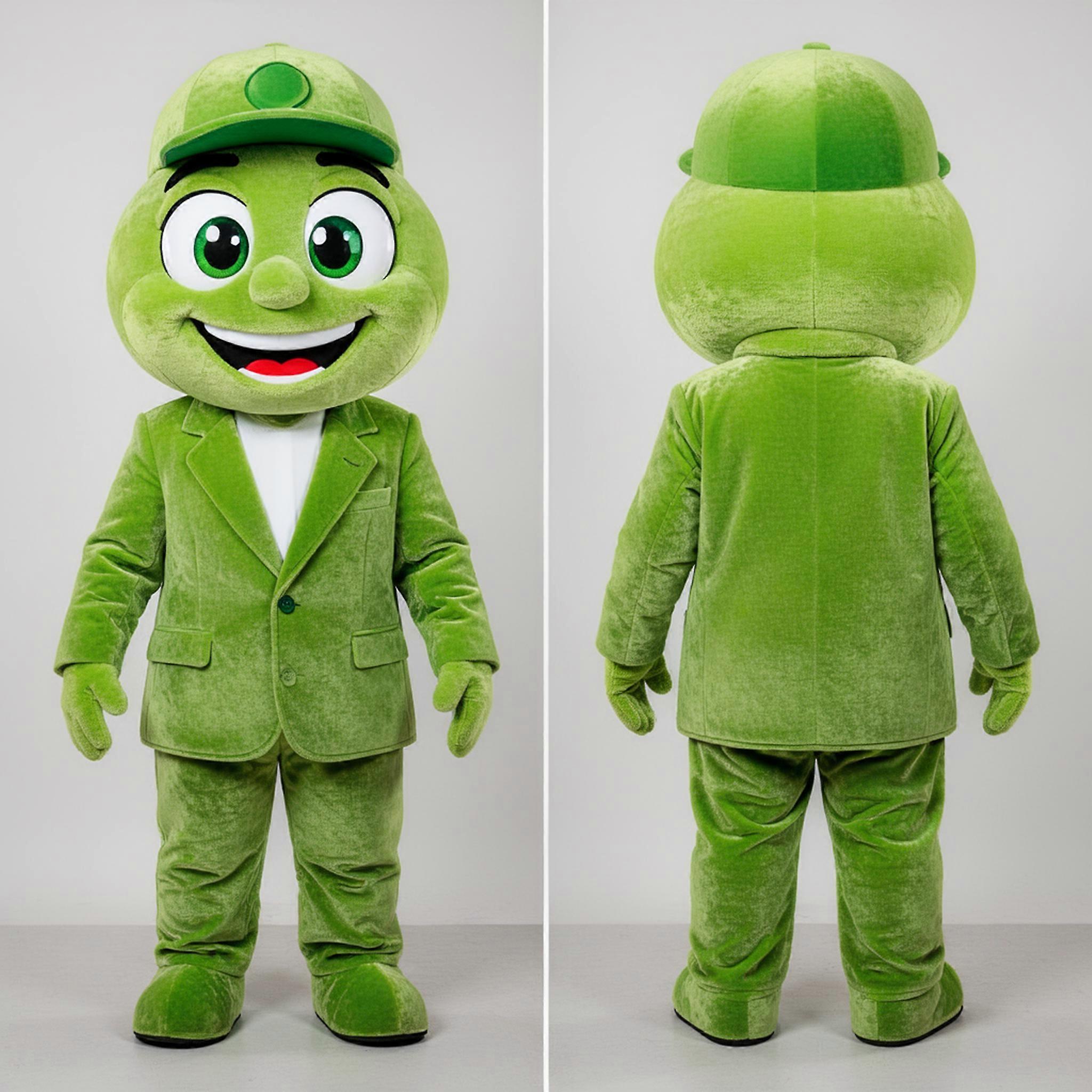 MASTICOT Lime Green Broad Shouldered Diplodocus Mascot