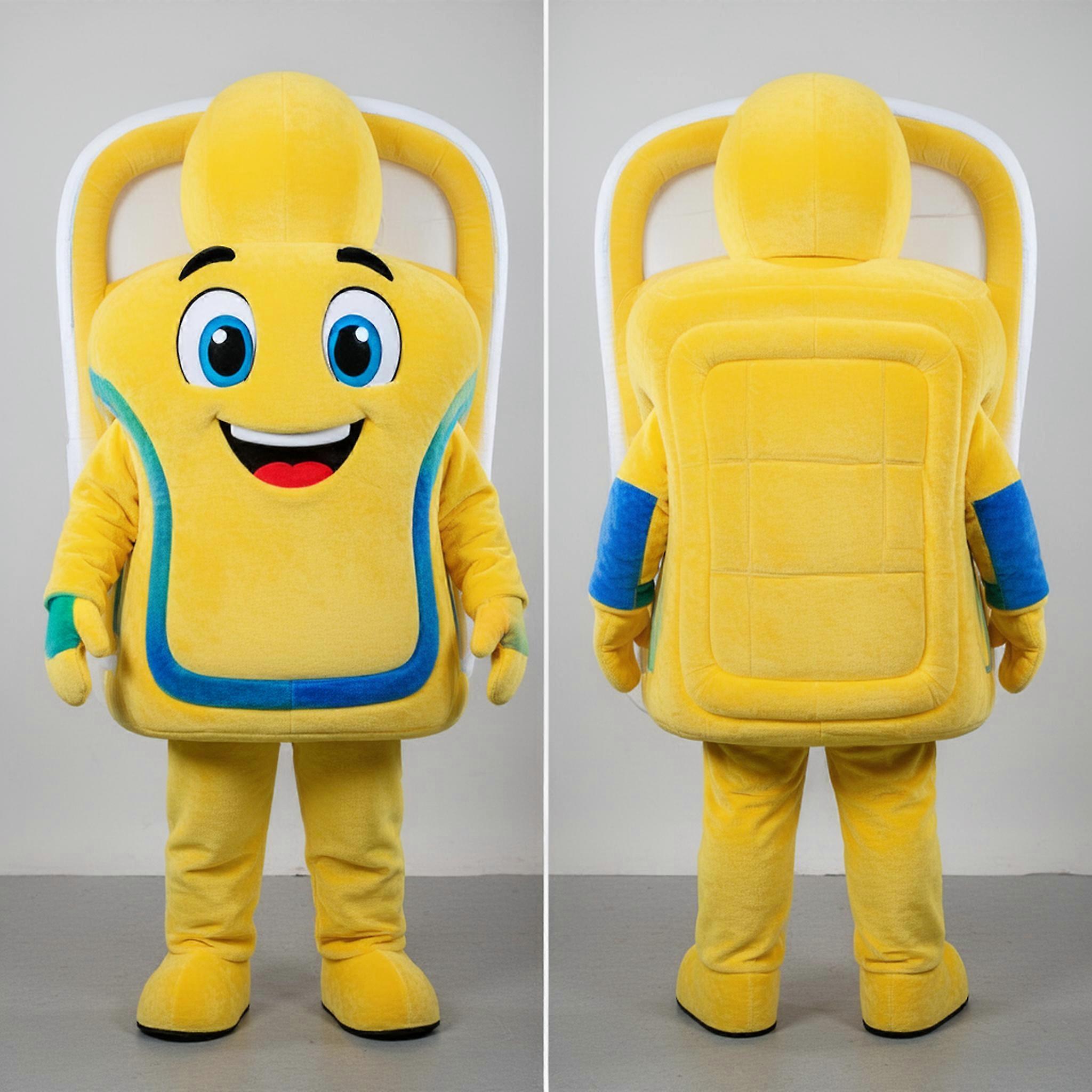 MASTICOT Yellow Vibrant Soccer Goal Mascot
