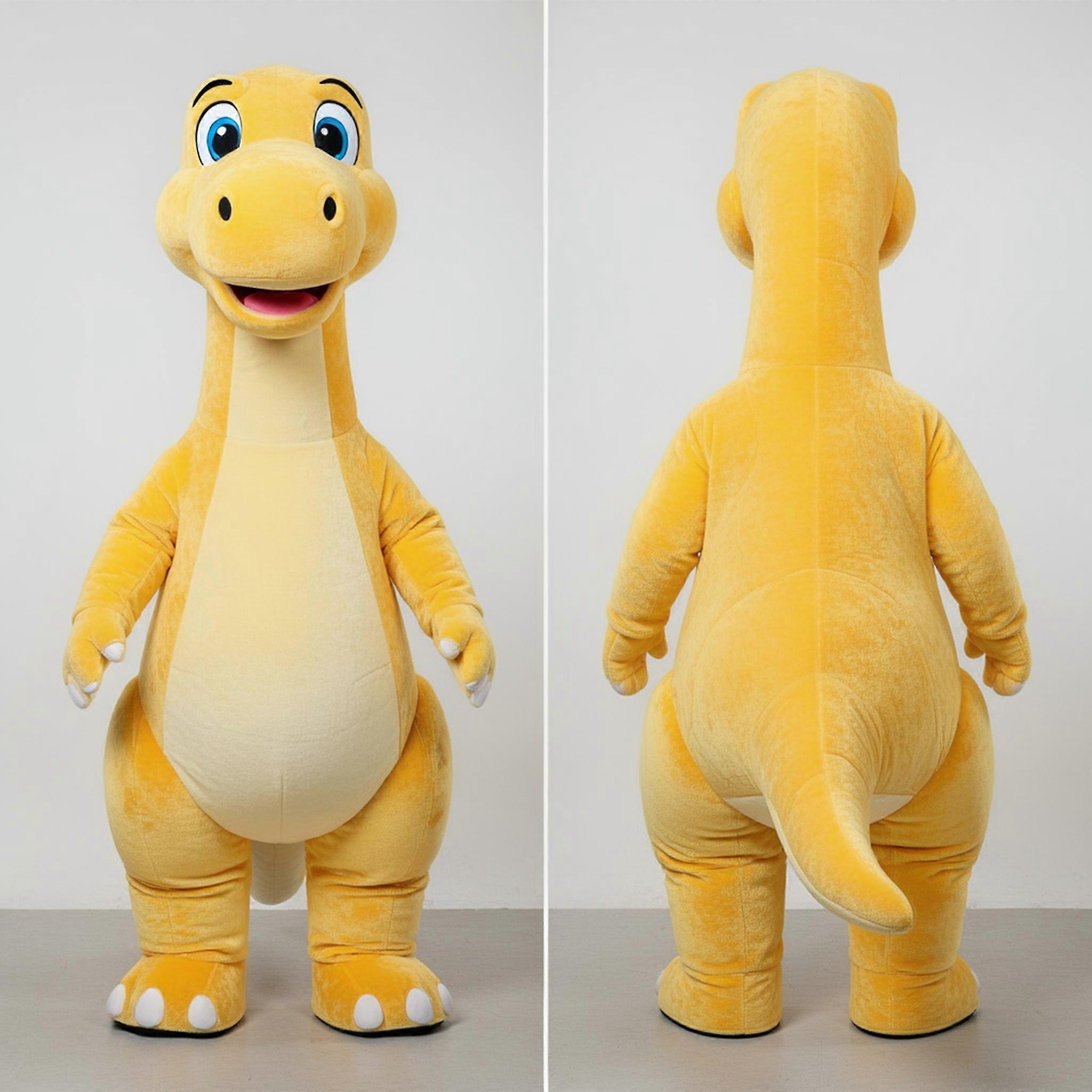 MASTICOT Yellow Grinning Brachiosaurus Mascot