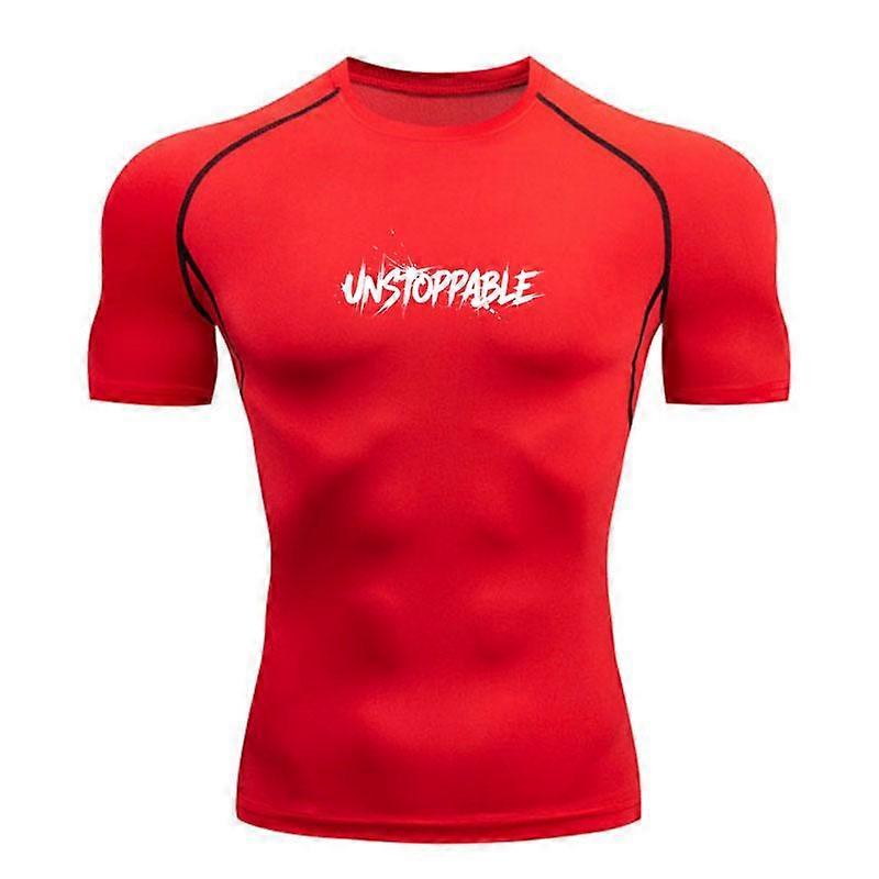 Men's Compression Athletic T-Shirt Unstoppable Printed Quick