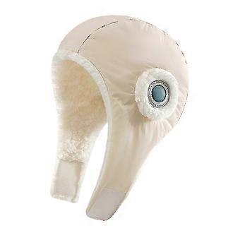 Winter Earflap Hat For Men And Women - Windproof, Waterproof, Warm, And Breathable Pilot Cap With Chin Hook And Loop (black, 37cm) Zekai