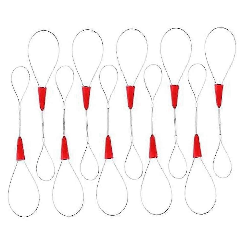Fishing Tool 10 Pcs Threader Gadgets Wire Cable Wire Tools Cable Puller Wire Red Fish Tape Fastener