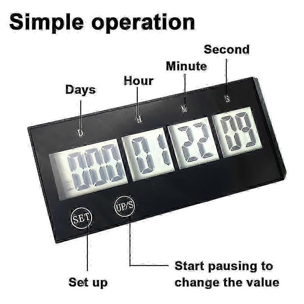 Large LCD Reusable Countdown Timer