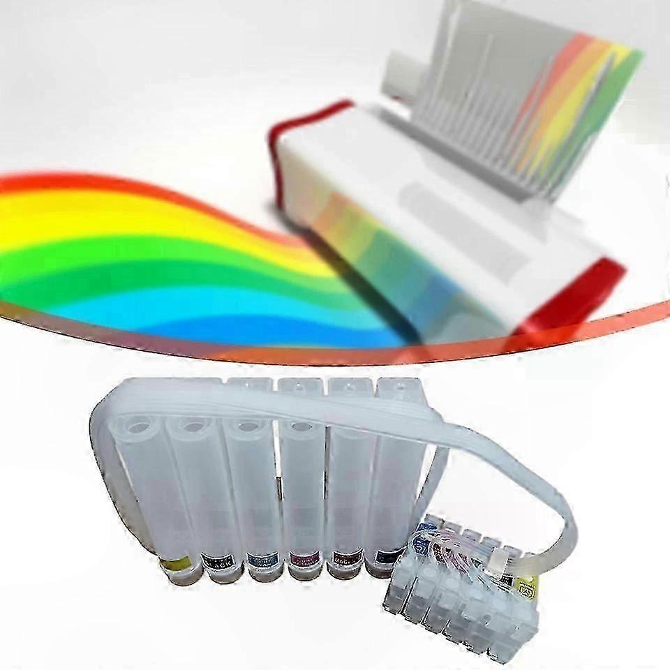 Refillable Ink System, 6-Color 80ml CISS Kit for Continuous Printing Solution