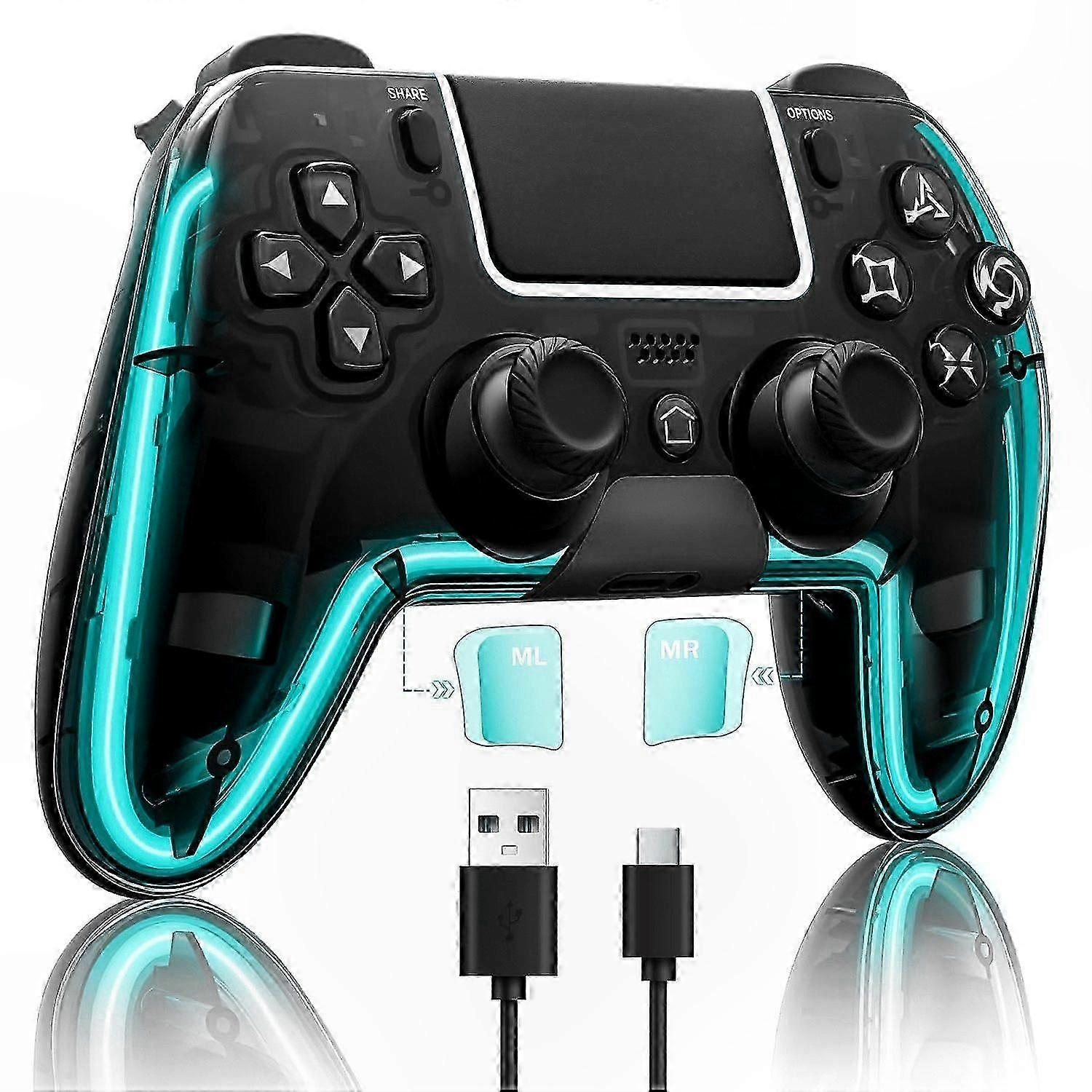Programmable Wireless Gamepad with 2 Customizable Buttons for Enhanced Gameplay