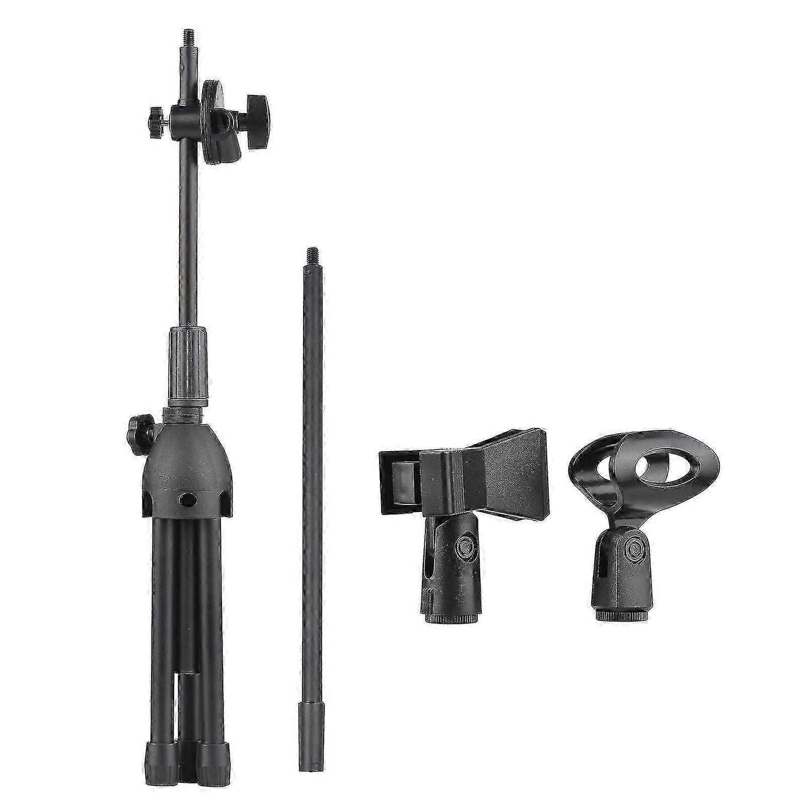 Dual-Clip Height-Adjustable Mic Stand