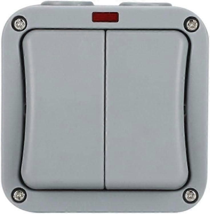 Waterproof Switch, Waterproof Switch Rocker Switch Adapter Wall Socket Switch For Kitchen/bath/swimming Pool (1pc, gray)