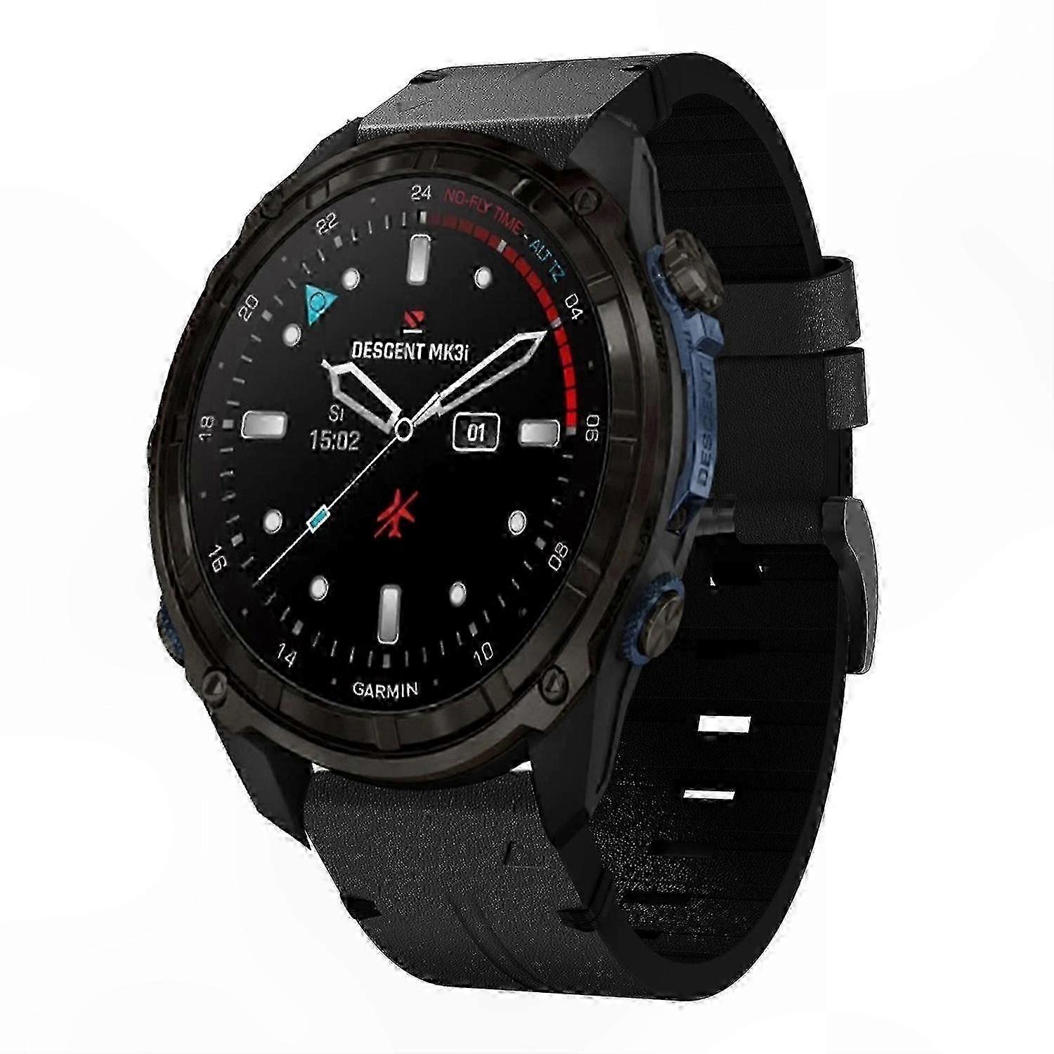 Durable Leather Strap compatible with 43mm GPS Dive Watch-Compatible with Multiple Models