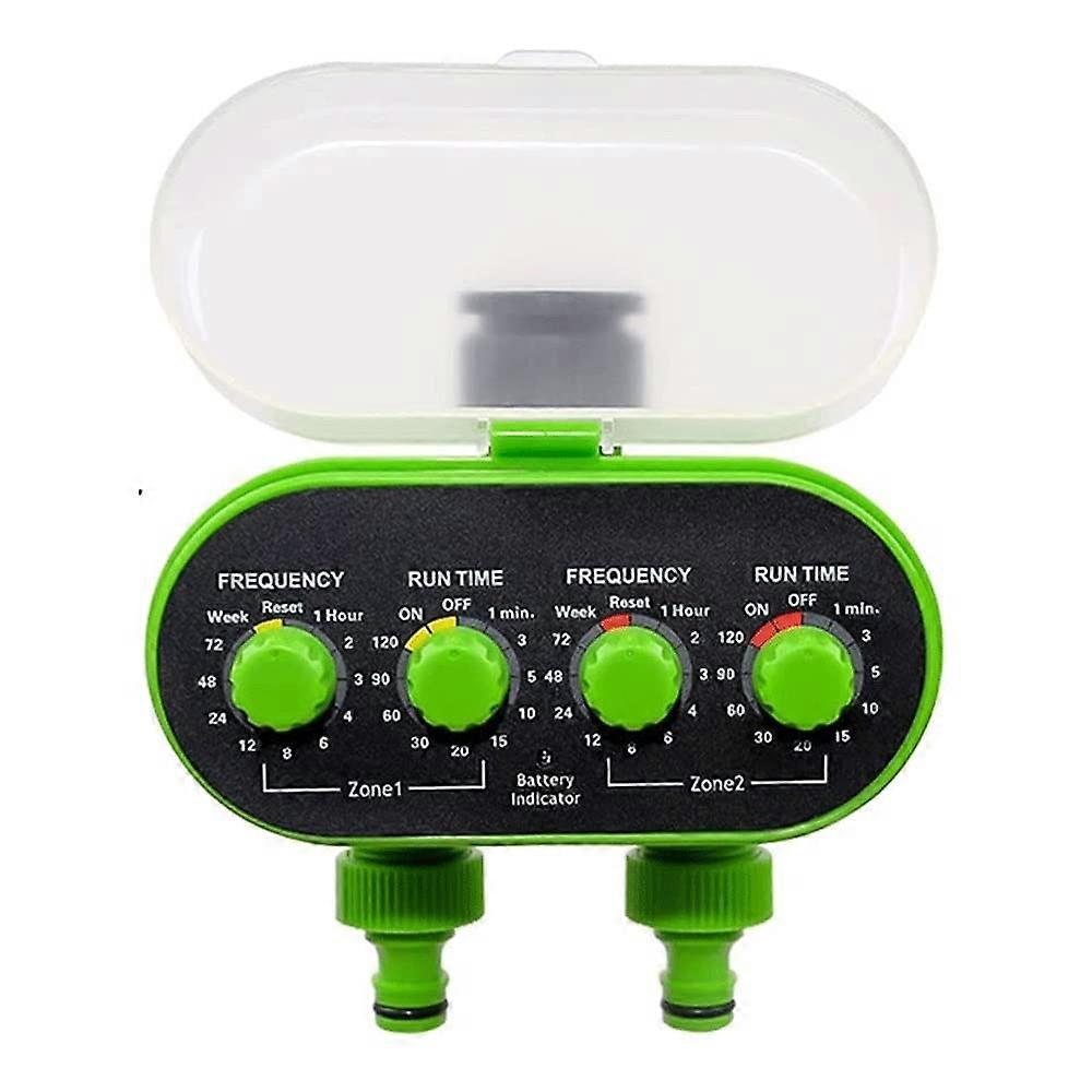 Programmable Garden Sprinkler Water Timer with Rain Delay, Dual Outlet, Automatic Watering Control