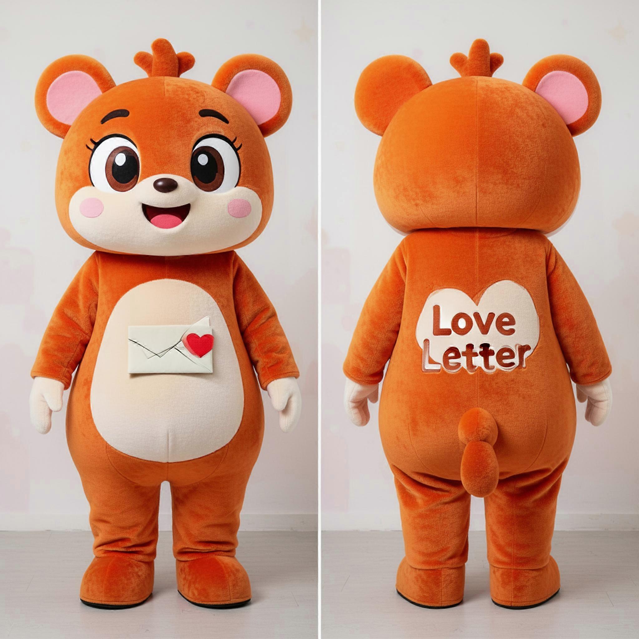 MASTICOT Rust Orange Charming Love Letter Mascot