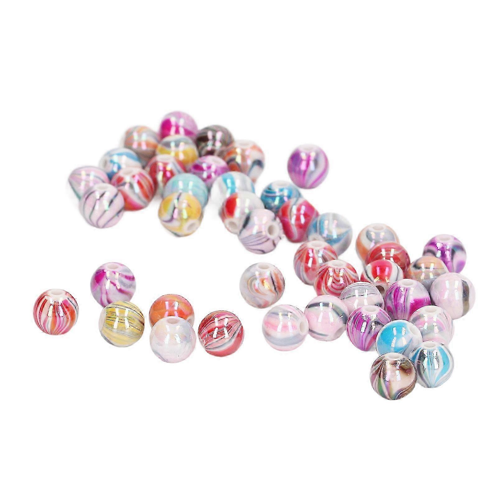 300pcs 8mm Round Multicolor Beads